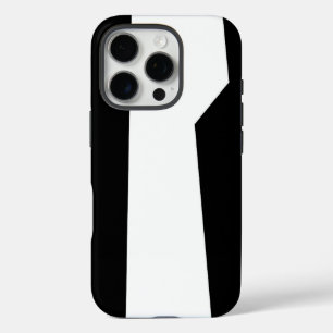 Eenvoudig geometrisch patroon in zwart-wit iPhone 16 pro hoesje