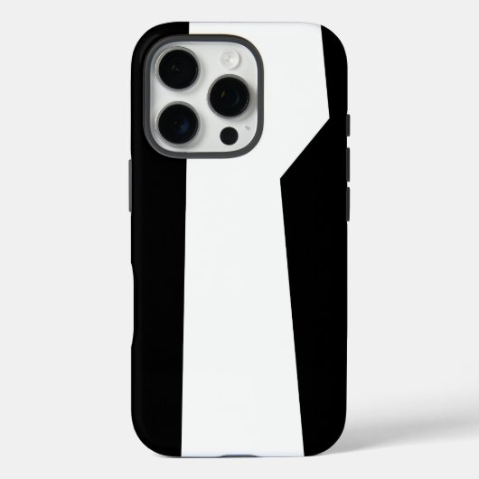 Eenvoudig geometrisch patroon in zwart-wit Case-Mate iPhone case (Achterkant)