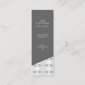 Eenvoudig geometrisch patroon van modder Rings Mod Mini Visitekaartje (Achterkant)