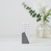 Eenvoudig geometrisch patroon van modder Rings Mod Mini Visitekaartje (Staand voorkant)