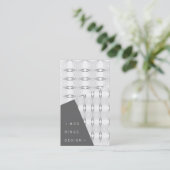 Eenvoudig geometrisch patroon van modder Rings Mod Visitekaartje (Staand voorkant)