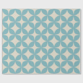 Eenvoudig geometrisch patroonpasta Blauwgroen blau Cadeaupapier (Vlak)