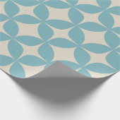 Eenvoudig geometrisch patroonpasta Blauwgroen blau Cadeaupapier (Hoek)