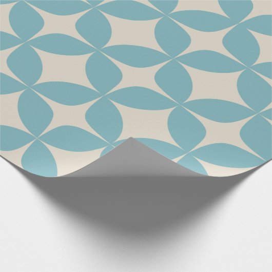 Eenvoudig geometrisch patroonpasta Blauwgroen blau Cadeaupapier (Hoek)