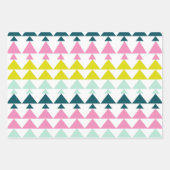 Eenvoudig geometrisch patroonroonroze munt Chartre Inpakpapier Vel (Voorkant 3)