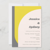 Eenvoudig geometrisch plekje Geel Grijs Weddenscha Kaart (Voorkant)