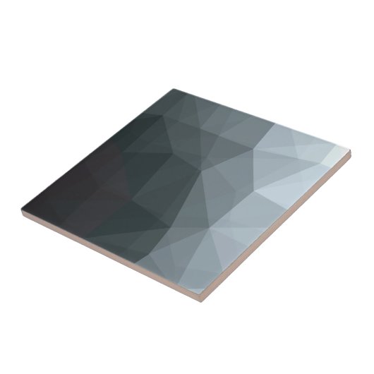 Eenvoudig geometrisch zwart verloop tegeltje (Zijkant)