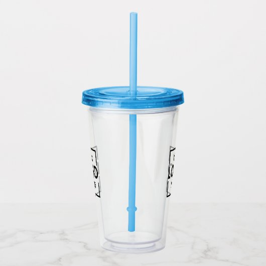 Eenvoudig gepersonaliseerd bedrijf Logo Small Busi Acryl Drinkbeker (Rechts)