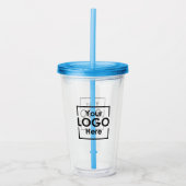 Eenvoudig gepersonaliseerd bedrijf Logo Small Busi Acryl Drinkbeker (Voorkant)