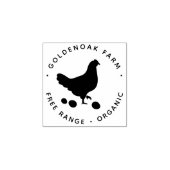 Eenvoudig gepersonaliseerd Boerderij voor kippenei Rubberstempel (Afrduk)