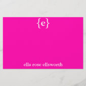 Eenvoudig gepersonaliseerd Briefpapier (Voorkant)