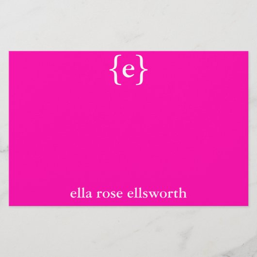 Eenvoudig gepersonaliseerd Briefpapier (Voorkant)