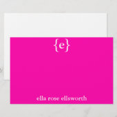 Eenvoudig gepersonaliseerd Briefpapier (Voorkant / Achterkant)