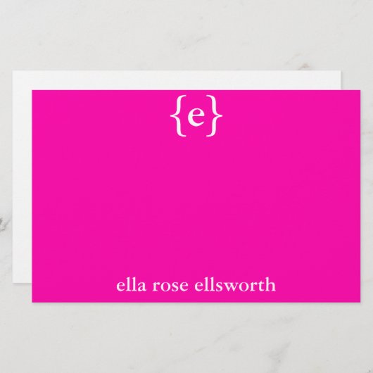 Eenvoudig gepersonaliseerd Briefpapier (Voorkant / Achterkant)