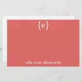 Eenvoudig gepersonaliseerd Briefpapier (Voorkant / Achterkant)