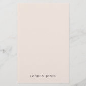Eenvoudig gepersonaliseerd briefpapier Elegante ro (Voorkant)