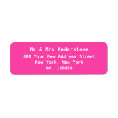 Eenvoudig gepersonaliseerd chique elegante retour  etiket (Voorkant)