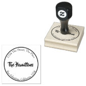 Eenvoudig gepersonaliseerd (cirkelrand) rubberstempel (Gestempeld)