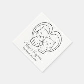 Eenvoudig, gepersonaliseerd computerhuwelijk servet (Hoek)