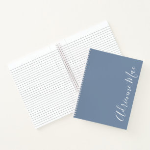 Eenvoudig gepersonaliseerd denim Blue Notitieboek