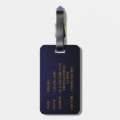 Eenvoudig, gepersonaliseerd en één-van-een-soort d bagagelabel (Achterkant verticaal)