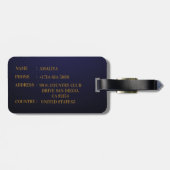 Eenvoudig, gepersonaliseerd en één-van-een-soort d bagagelabel (Achterkant horizontaal)