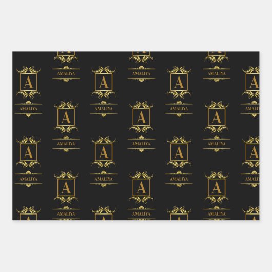 Eenvoudig, gepersonaliseerd, en één-van-een-soort  inpakpapier vel (Voorkant)