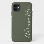 Eenvoudig gepersonaliseerd Groen Case-Mate iPhone Case (Achterkant)