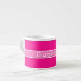 Eenvoudig gepersonaliseerd hot pink espresso kop
