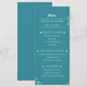 Eenvoudig gepersonaliseerd huwelijksdiner menu (Voorkant / Achterkant)