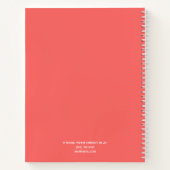 Eenvoudig gepersonaliseerd legant modern koraal notitieboek (Achterkant)