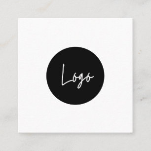 Eenvoudig gepersonaliseerd logo QR-code visitekaar Vierkante Visitekaartje