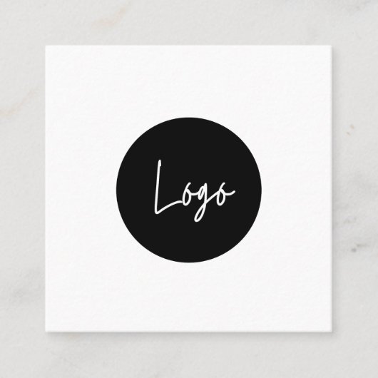 Eenvoudig gepersonaliseerd logo QR-code visitekaar Vierkante Visitekaartje (Voorkant)