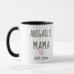 Eenvoudig gepersonaliseerd mama cadeau met de naam mok