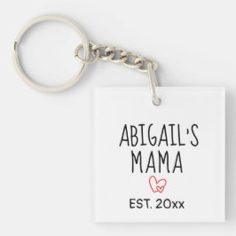 Eenvoudig gepersonaliseerd mama cadeau met de naam sleutelhanger