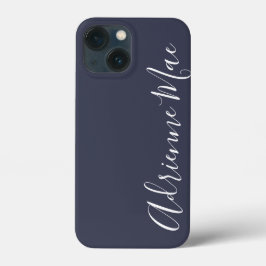 Eenvoudig gepersonaliseerd marineblauw Case-Mate iPhone 14 hoesje