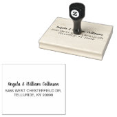 Eenvoudig gepersonaliseerd meneer en mevrouw retou rubberstempel (Gestempeld)