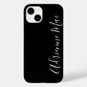 Eenvoudig Gepersonaliseerd Modern Manuscript Zwart Case-Mate iPhone Case (Achterkant)