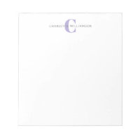 Eenvoudig Gepersonaliseerd Monogram en Naam in Lav