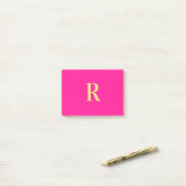 Eenvoudig gepersonaliseerd monogram Modern Post-it® Notes (Op bureau)