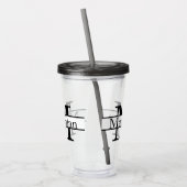 Eenvoudig gepersonaliseerd monogrammen acryl drinkbeker (Links)