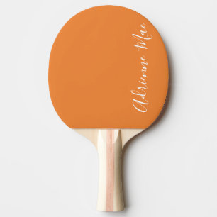 Eenvoudig gepersonaliseerd Neon Oranje Ping Pong P Tafeltennisbatje