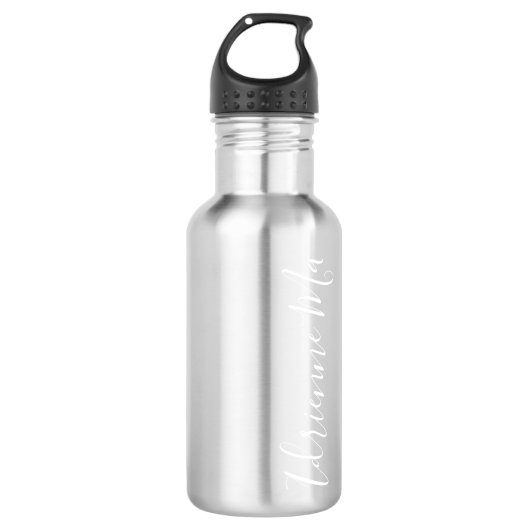 Eenvoudig gepersonaliseerd Paars Waterfles (Voorkant)