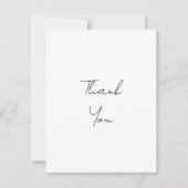Eenvoudig gepersonaliseerd script wit dank u bedankkaart (Voorkant)