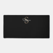 Eenvoudig gepersonaliseerd script zwart bureaumat (Voorkant)