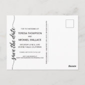 Eenvoudig gepersonaliseerd Sla de datumscriptfoto Briefkaart (Achterkant)