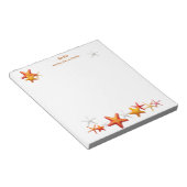 Eenvoudig gepersonaliseerd Starfish Notitieblok (Schuin)