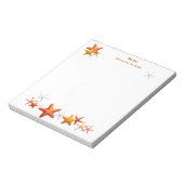 Eenvoudig gepersonaliseerd Starfish Notitieblok (Linkerzijde)