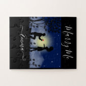 Eenvoudig gepersonaliseerd trouwen me huwelijksaan legpuzzel (Horizontaal)