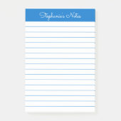 Eenvoudig gepersonaliseerd via medium blauw post-it® notes (Voorkant)